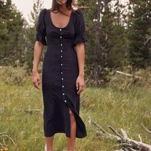 Christy Dawn Black Lennon Midi Dress